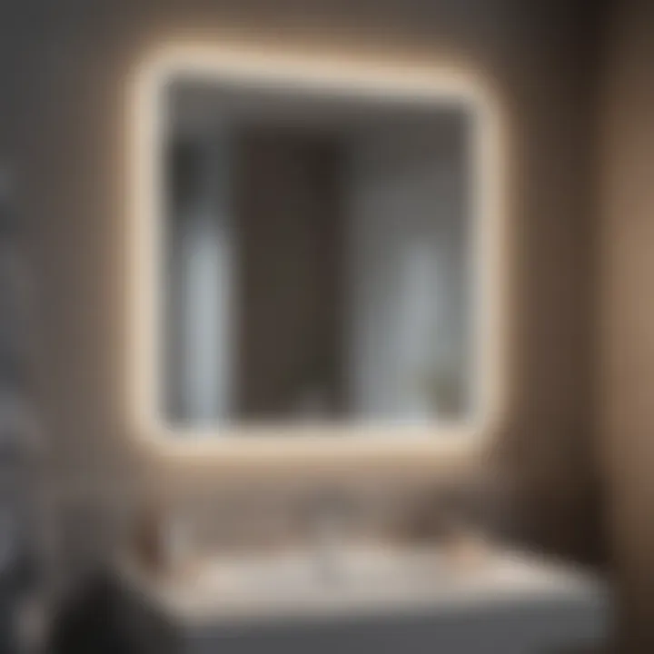 Intuitive Touch Controls for User-Friendly Experience User interacting with touch controls on Bluetooth mirror