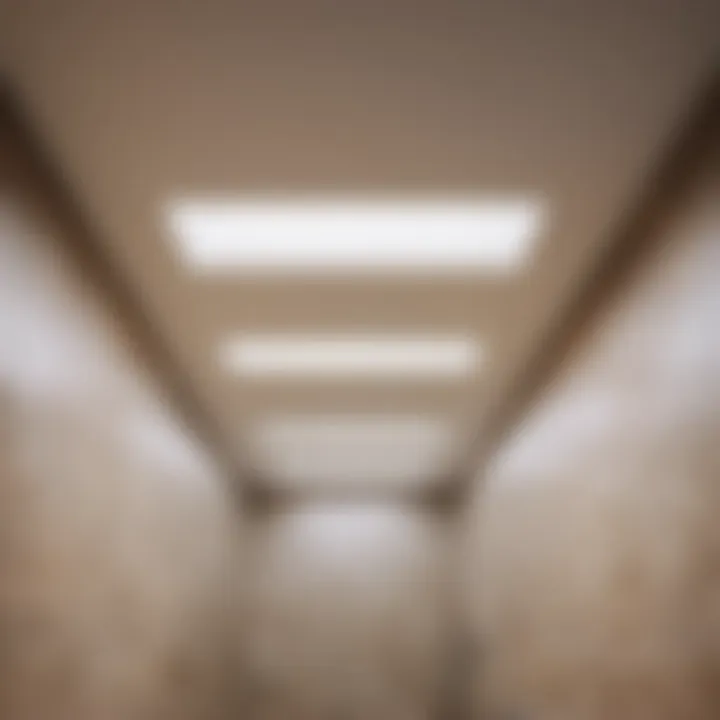Efficient Utility Maintenance Suspended ceiling for easy access to utilities in bathroom