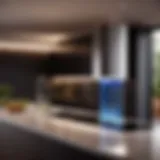 Sleek Integration of UV Technology in Home Environment UV Water Filtration System in Modern Kitchen Setting