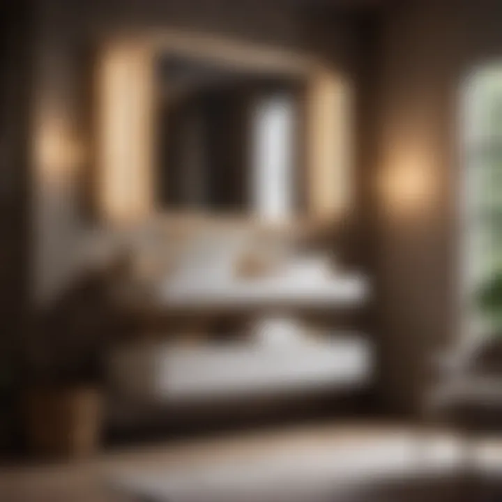 Elegant Vanity Cabinet in Luxurious Bathroom Setting