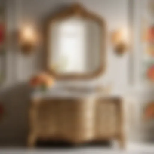 Floral Elegance Vanity Fair Bathroom Vanity Elegant Vanity Fair Bathroom Vanity with intricate floral design