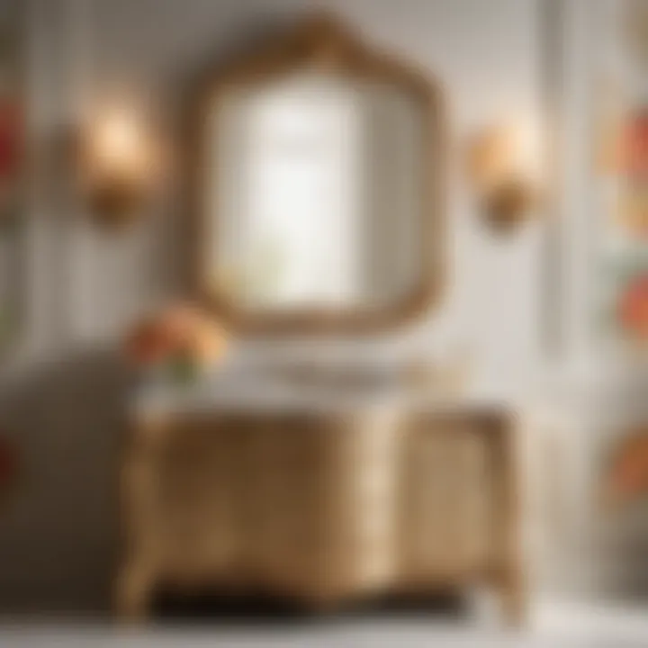 Floral Elegance Vanity Fair Bathroom Vanity Elegant Vanity Fair Bathroom Vanity with intricate floral design