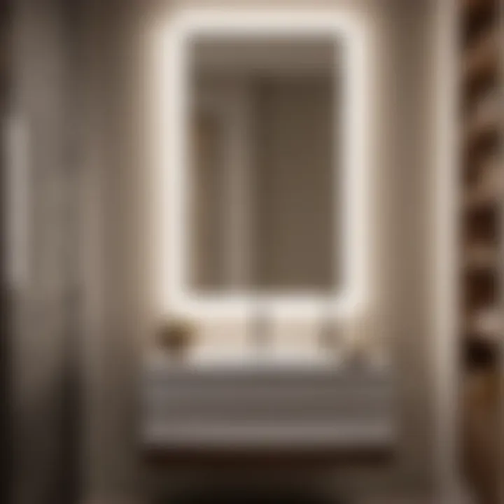 Innovative LED-Lit Vanity for Enhanced Ambiance 30-Inch Vanity with Integrated LED Lighting
