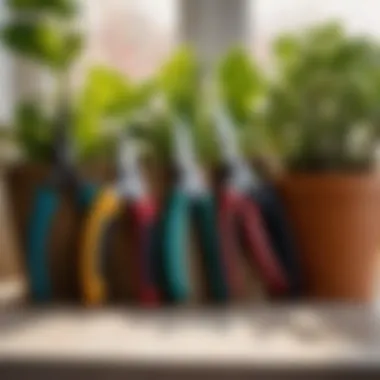 Diverse Selection of Indoor Plant Shears Variety of pruning shears for indoor plants
