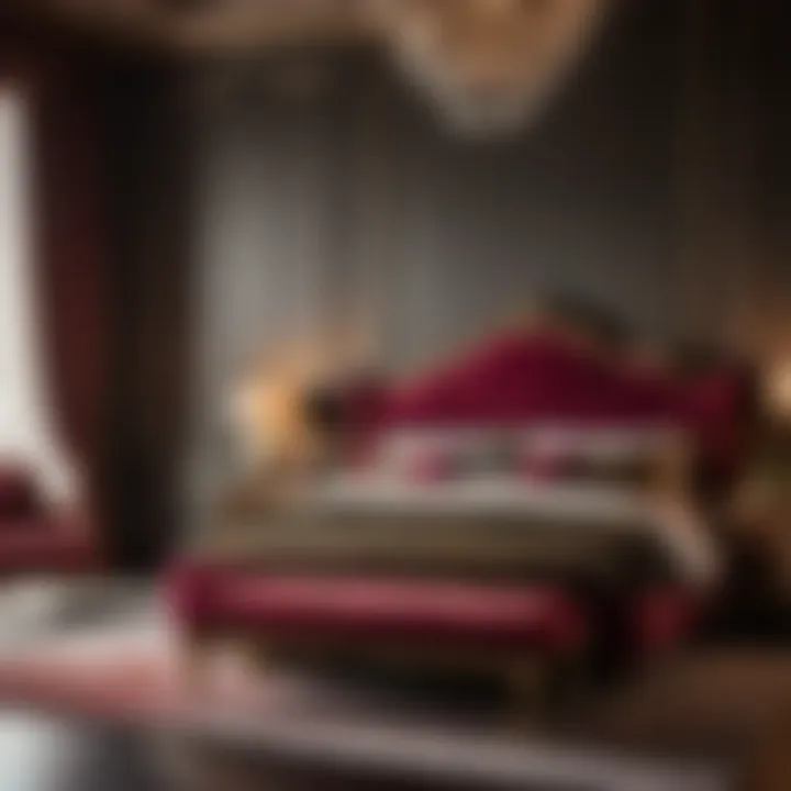Luxurious Velvet Upholstery of Laurel King Bedroom Set