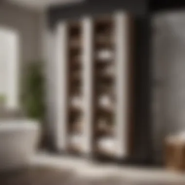 Versatile freestanding storage for small bathrooms