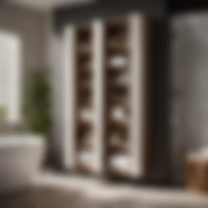 Versatile freestanding storage for small bathrooms