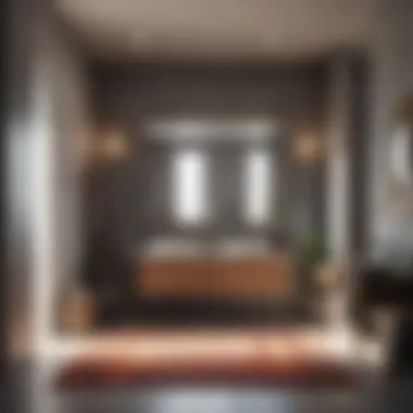 Elevate Your Bathroom with Modern Design Modern bathroom with reversible contour rug