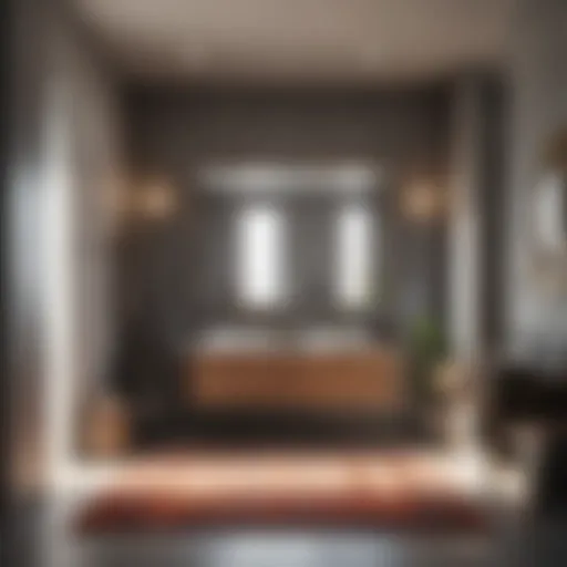 Elevate Your Bathroom with Modern Design Modern bathroom with reversible contour rug