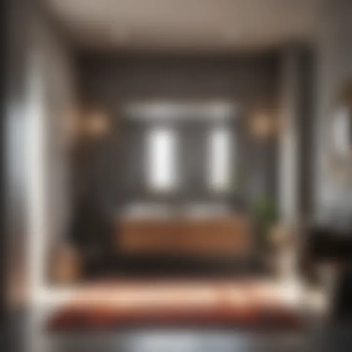 Elevate Your Bathroom with Modern Design Modern bathroom with reversible contour rug