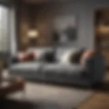 Sophisticated Design Integration Elegant sofa bed in a modern living room interior