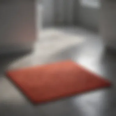 Effortless Maintenance Square bathroom mat easy to clean and maintain