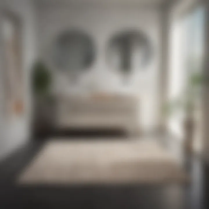 Square bathroom mat made from sustainable materials
