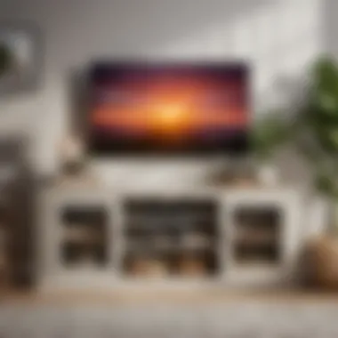 Customizable Storage Options Versatile TV Stand with Adjustable Shelves