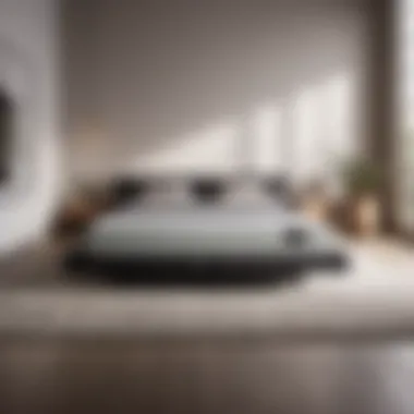 Sleek Design in Modern Setting Fold-Up Mattress in Modern Minimalist Bedroom