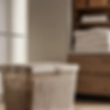 Laundry Room Elegance Stylish laundry organization ideas using the white wicker hamper in a laundry room