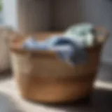 Eco-Friendly Storage Solution Eco-friendly woven laundry basket with handles