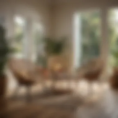 Versatility of Rattan Chairs in Design A beautifully arranged space highlighting the versatility of rattan chairs in different styles.