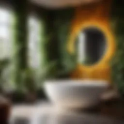 Elegant Botanical Fusion in Bathroom