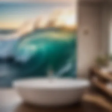 Soothing Oceanic Waves Soothing Oceanic Waves in Bathroom Decor