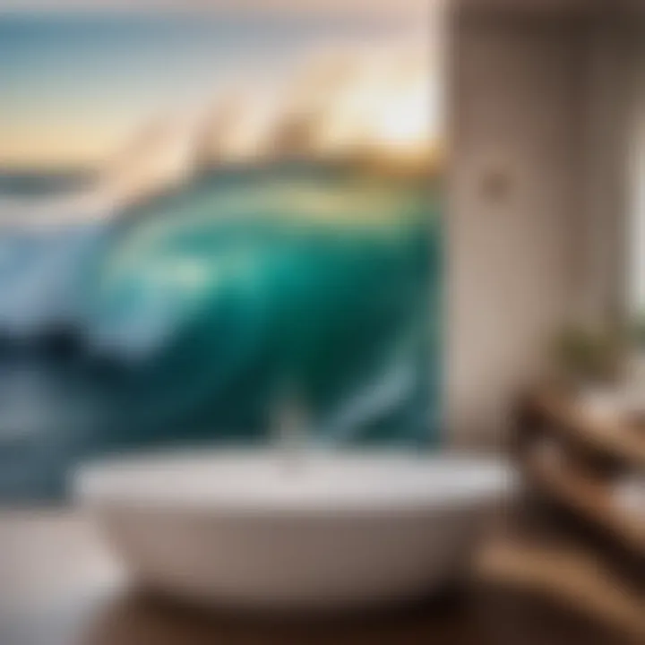 Soothing Oceanic Waves Soothing Oceanic Waves in Bathroom Decor
