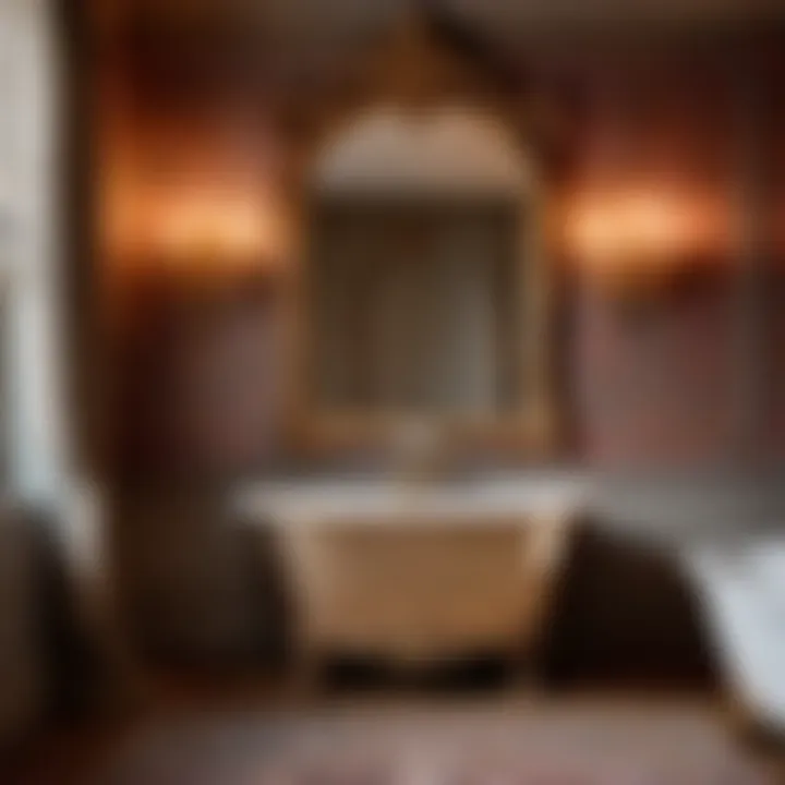 Victorian Bath Decor: Ornate Mirror and Classic Accents