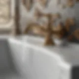 Intricate Floral Design Victorian Faucet Victorian bathroom faucet with ornate floral design
