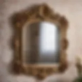 Victorian Mirror with Intricate Floral Carvings