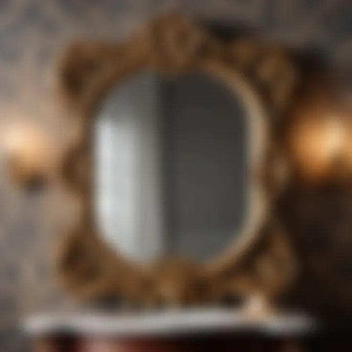 Victorian Mirror with Intricate Scrollwork Frame