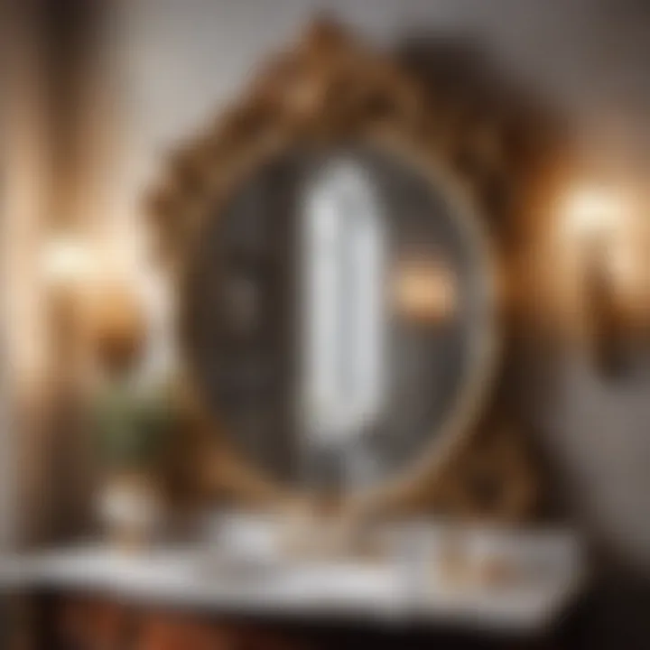 Victorian Mirror in Luxurious Gold Finish