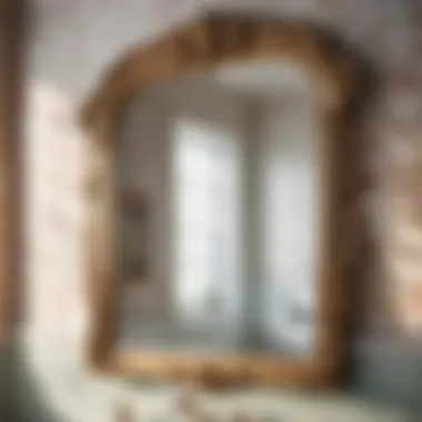 Reflections of the Past Victorian-style mirror reflecting vintage bathroom design