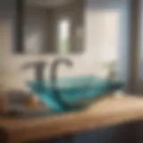 Modern Design of Vigo Glass Vessel Sink Sleek Vigo glass rectangular vessel sink showcasing modern design