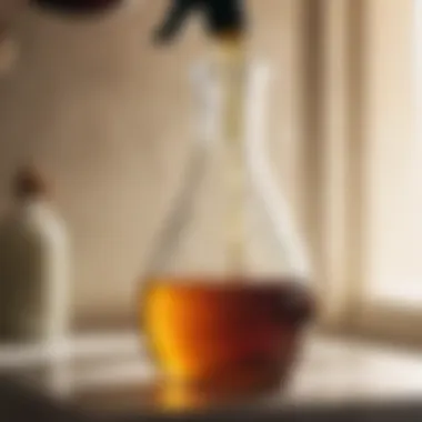 Vinegar Pouring on Fabric