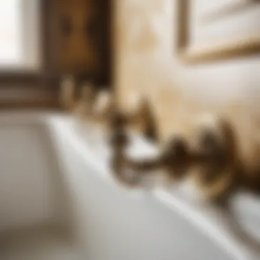 Vintage-inspired bath hooks with ornate details