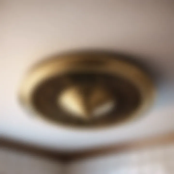 Luxurious Brass Touch Vintage Bathroom Exhaust Fan with Brass Accents