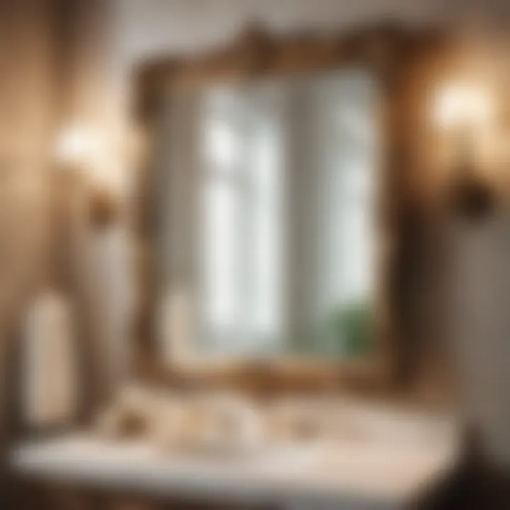 Vintage Bathroom Mirror Charm