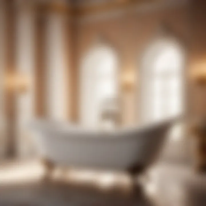 A vintage bathtub with elegant decor and ambiance