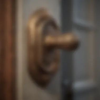 Vintage Door Handle Craftsmanship Close-up of a vintage door handle showcasing craftsmanship