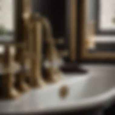 Vintage Brass Sophistication Apothecary Bathroom Set with Vintage Brass Accents