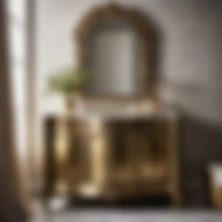 Antique Brass Vanity Cabinet Vintage brass bathroom vanity cabinet