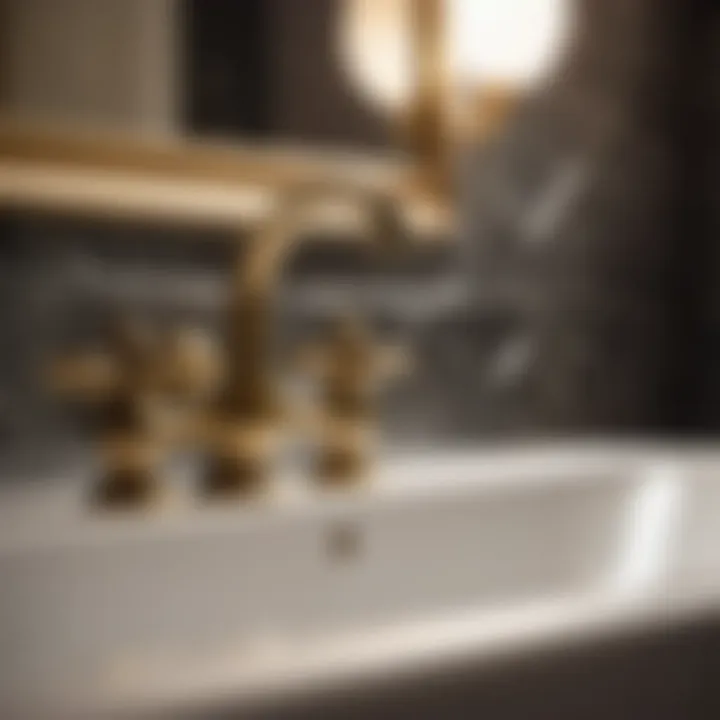 Vintage Brass Faucet in Luxurious Bathroom Setting