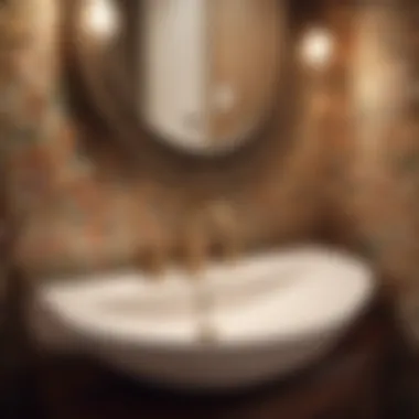 Vintage Charm Bathroom Sink Backsplash