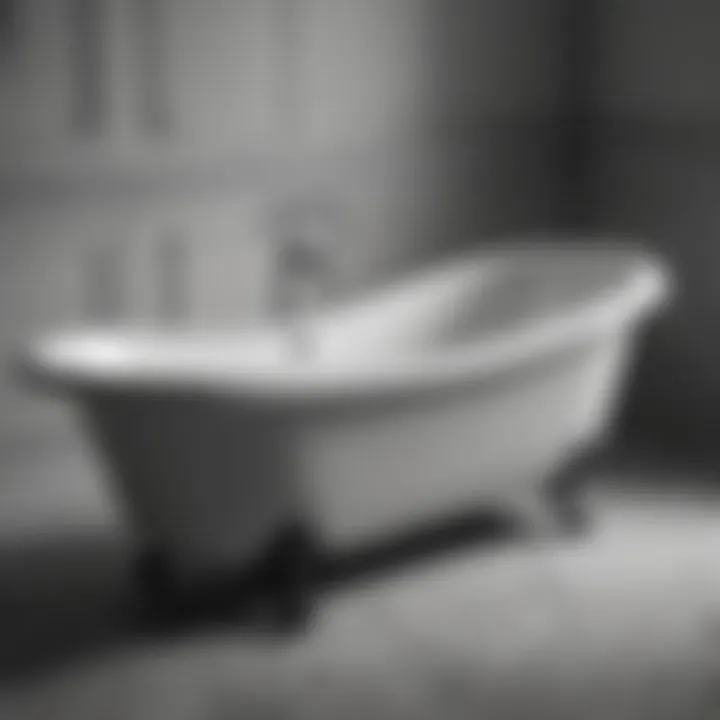 Vintage Cinderella Bathtub in Classic Black and White