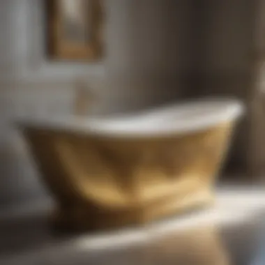 Luxurious Vintage Cinderella Bathtub featuring Gold Accents