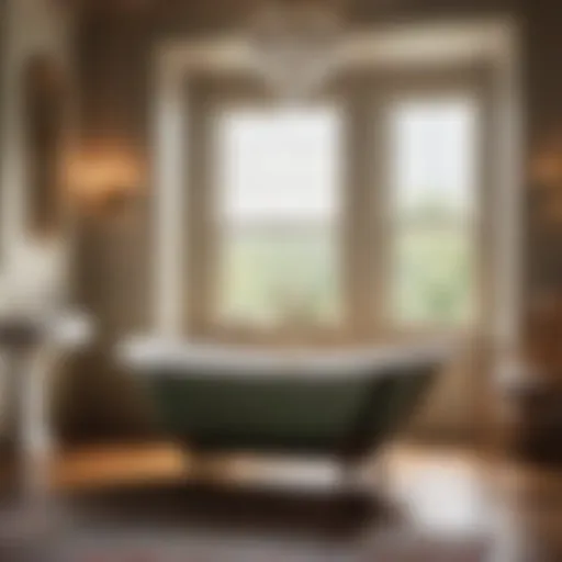 Elegance in Every Curve Vintage clawfoot bathtub in a classic bathroom setting