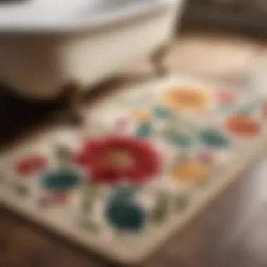 Vintage Floral Bath Rug