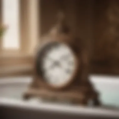 Vintage Inspired Bath Clock in Bronze