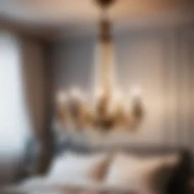 Timeless Vintage Vibe Vintage-inspired chandelier adding character to a small bedroom