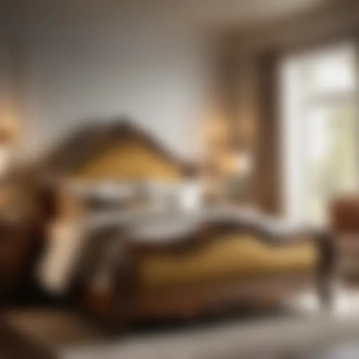 Vintage-inspired bedroom set with intricate detailing