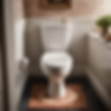Timeless Elegance Vintage-inspired toilet seat cover and rug bathroom set in a classic bathroom